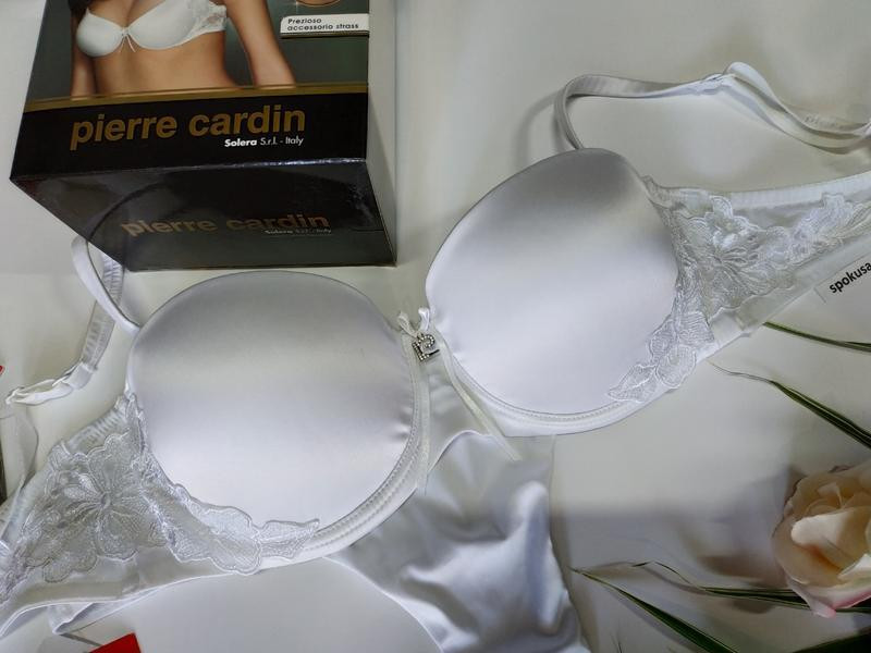 Комплект білизни pierre cardin 4106 білий атлас з мереживом 80С Славута - фото 1