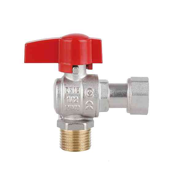 Кран кульовий Thermo Alliance Standart 1/2" ВН кутовий, PN40, з накидною гайкою TAS224W15 Київ