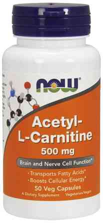 Ацетил Л карнітин Now Foods Acetyl-L-Carnitine 500 мг 50 капс Київ