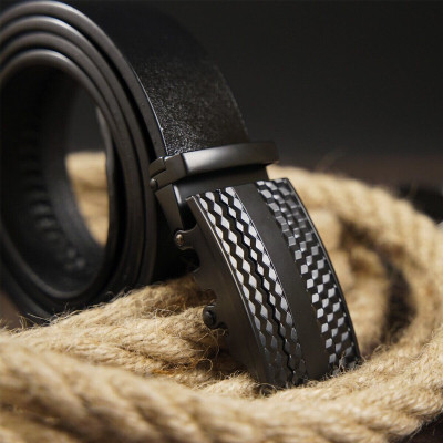 Ремінь Vintage Чоловічий з автоматичною пряжкою мозаїка Чорний (20299) Вінниця - фото 9