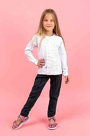 Блуза детская, белая топ Крохатушка одяг Киев