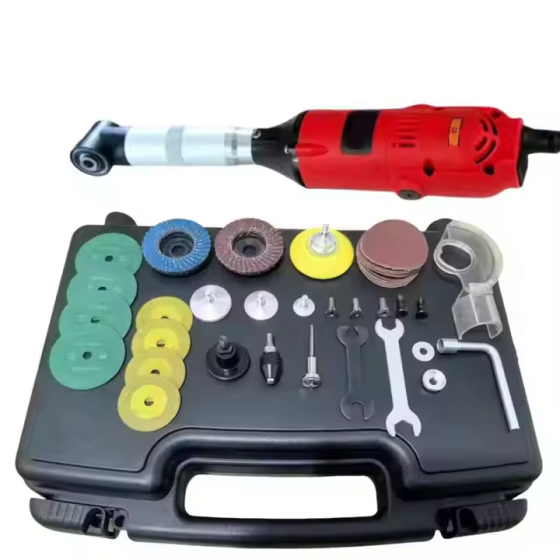 Мини шлифовальная машинка (гравер) для полировки и обработки камня, плитки, стекла, с набором алмазных дисков (111606860) Київ