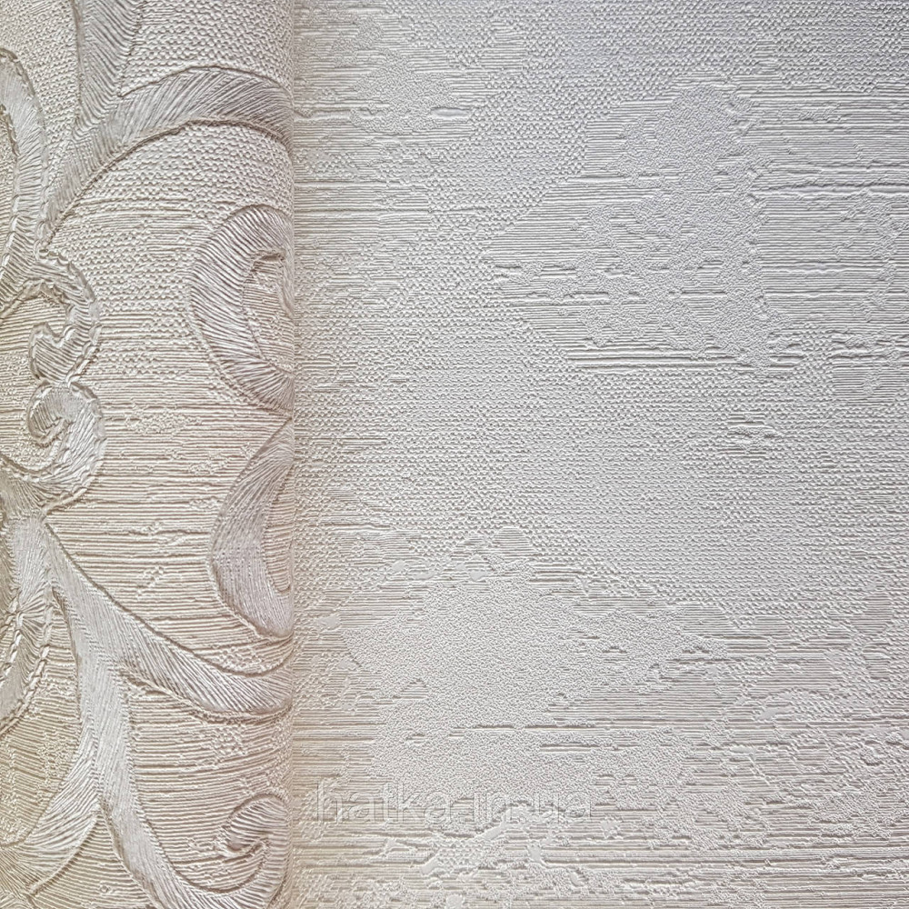 Шпалери метрові вінілові на флізелін 24 Carati Cristiana Masi під штукатурку структурні білі з сріблом Київ - фото 2