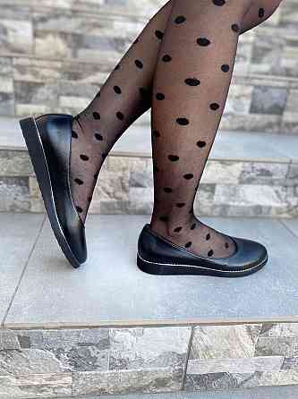 Injers Балетки жіночі INJERS 191 чорні (весна-осінь, шкіра натуральна) (1284) лише 40р. Коломия