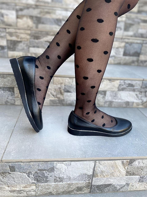 Injers Балетки жіночі INJERS 191 чорні (весна-осінь, шкіра натуральна) (1284) лише 40р. Коломия - фото 6