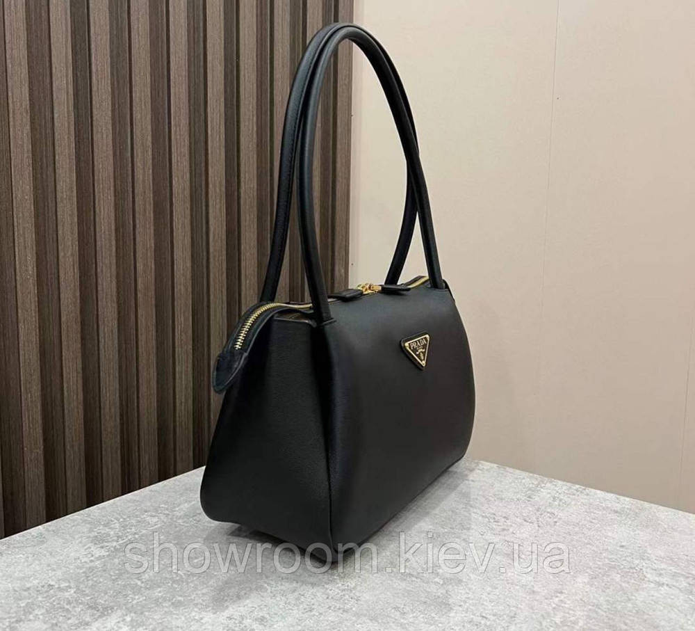 Жіноча брендова шкіряна сумочка Pr0822 чорна Київ - фото 9