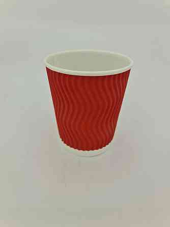 Стакан гофрований 175мл "Червоний" Маестро (20 шт) Харків
