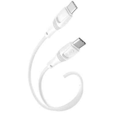 Дата кабель USB-C to USB-C 1.0m 60W High Elastic Zeus XO (NBQ239B_White) Винница