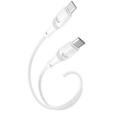 Дата кабель USB-C to USB-C 1.0m 60W High Elastic Zeus XO (NBQ239B_White) Винница - изображение 3