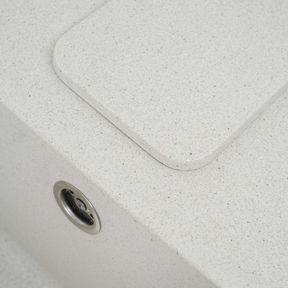 Гранітна мийка для кухні VALESO CUBE 7850 матова Біла в крапку Коломыя - изображение 2