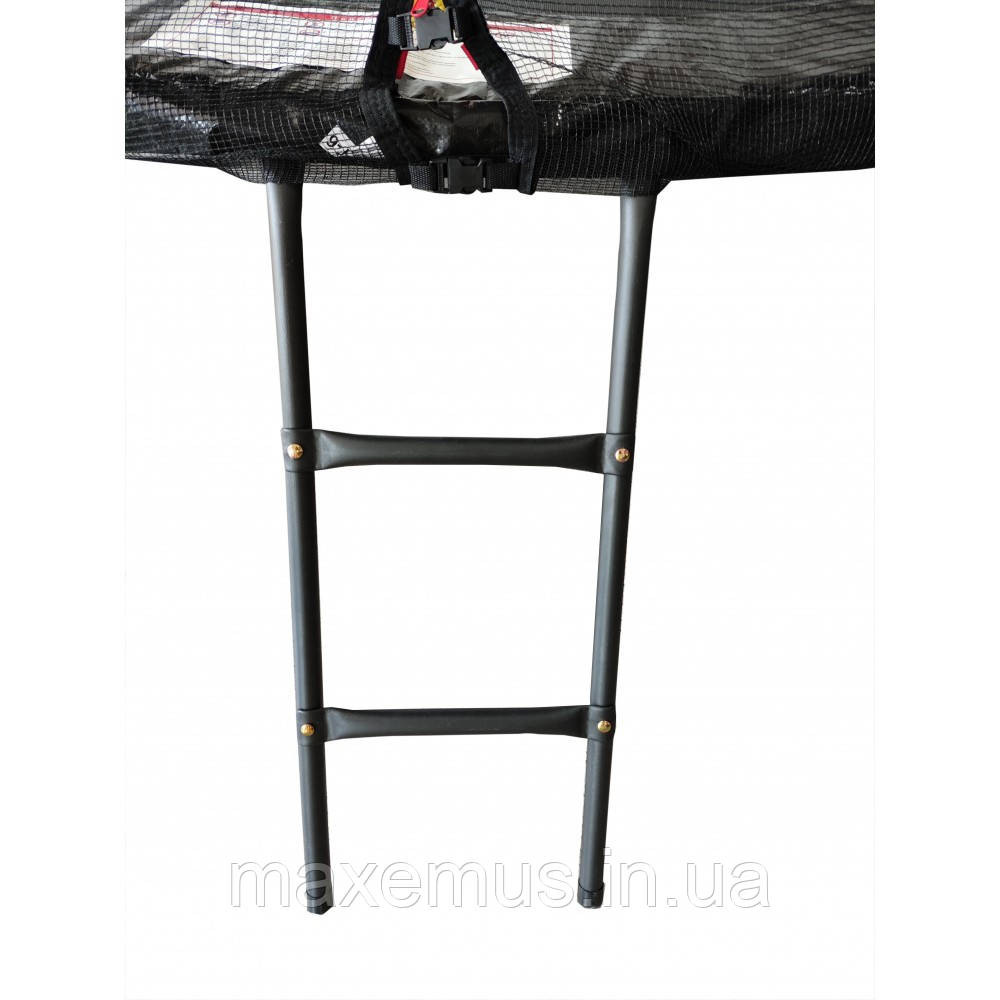 Батут с защитной сеткой и лестницей Atleto Black 252 см (до 100 кг) + Подарок Мостиська - фото 13