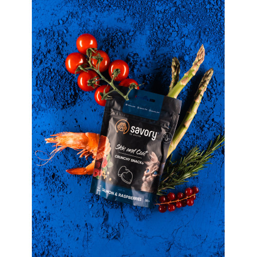 Хрусткі ласощі Savory для здоров’я шкіри та шерсті, лосось і малина Київ - фото 10