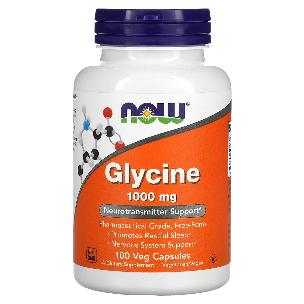 Глицин (Glycine), NOW Foods, 1000 мг 100 капсул Киев - изображение 2