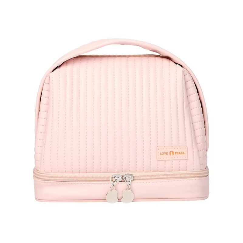 Косметичка для приладдя зі штучної шкіри для макіяжу, рожева Кам'янець-Подільський - фото 2