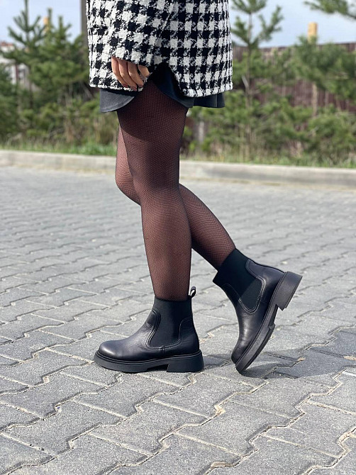 Arcoboletto Черевики жіночі Arcoboletto чорні натуральна шкіра висота 13 см (5362) Коломыя - изображение 10