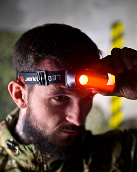 Налобний ліхтарик BL-1804 з червоним світлом ПП8145 Одеса - фото 1