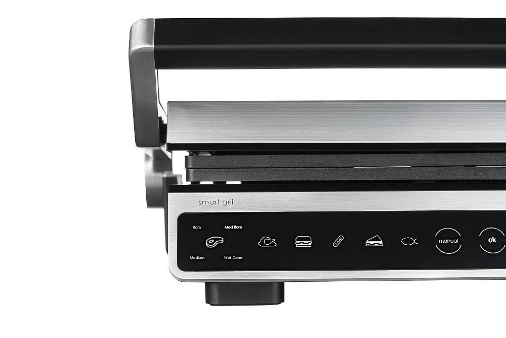 Гриль ARDESTO прижимний 2000Вт, темп. режимів-6, з`ємні пластини, розкриття на 180°, сріблястий Киев - изображение 9