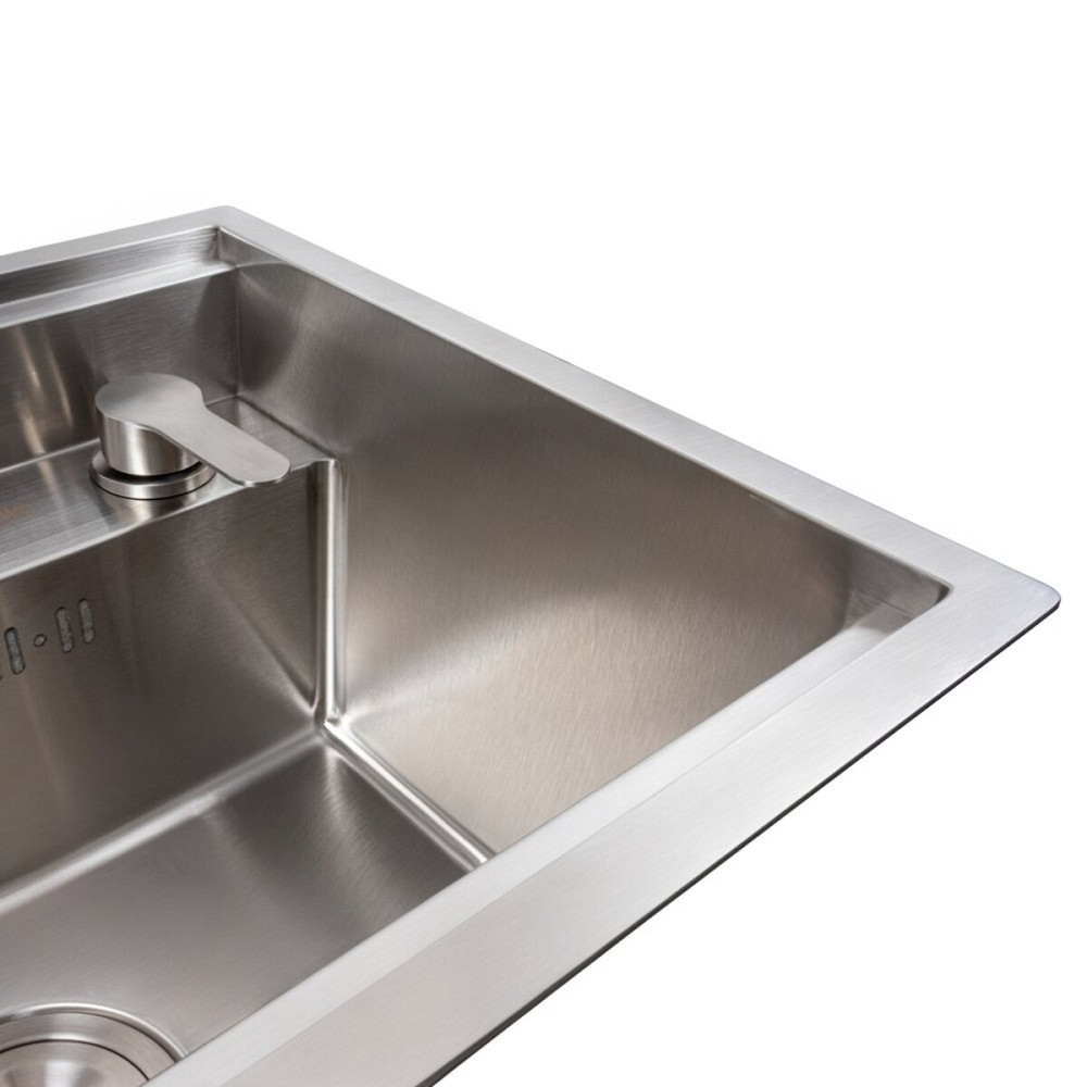 PLATINUM Кухонна мийка CM 47*38 прихована нержавійка Platinum Handmade + змішувач Киев - изображение 5