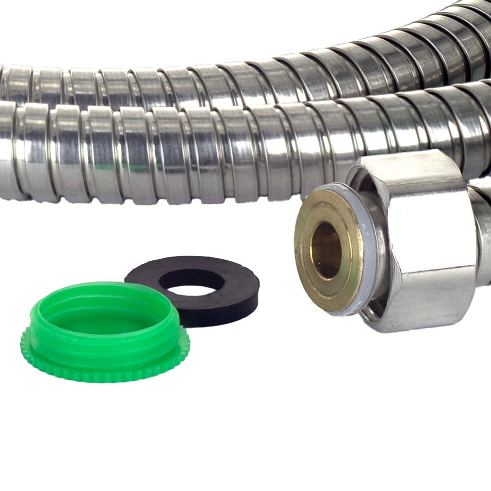 Шланг для душу 1/2" SS розтяжний з підшипником 150-180 см AQUATICA XB-9353 (9792040) Київ - фото 4