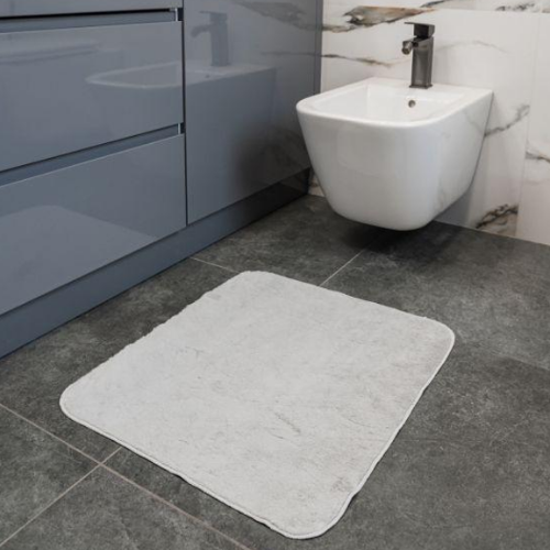 Килимок для підлоги з еко-хутра ТМ Dariana Moonbeam 50*60 см cвітло-сірий Житомир - фото 6