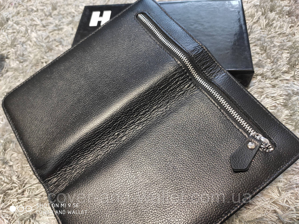 Кожаный мужской кошелек клатч на молнии и кнопках Marco Coverna M 141 Киев - изображение 7
