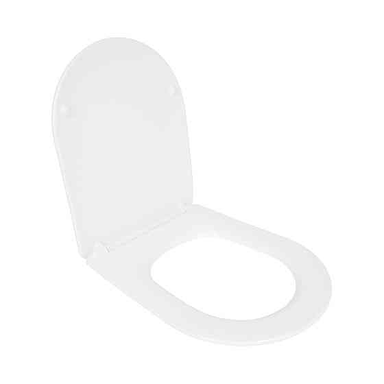Сидіння для унітаза Qtap (Evia, Arvin, Leo 630) 410x330x22 мм, White, з мікроліфтом, Slim Duroplast, Quick Release QTSC179W49264 Київ