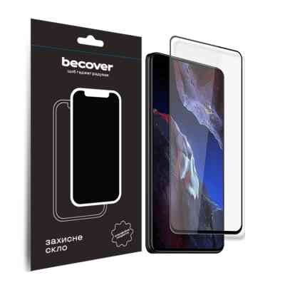 Стекло защитное BeCover Poco F5 Pro Black (709744) Винница