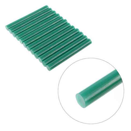 Комплект клейових стрижнів зелених, 11,2×100 мм, 12 шт. INTERTOOL RT-1056 Київ