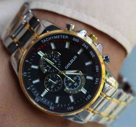 Мужские часы Goldlis серебристые наручные Киев