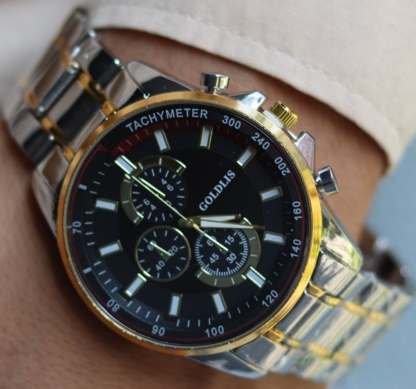 Мужские часы Goldlis серебристые наручные Киев - изображение 1