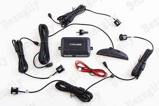 Парктроник 4 датчика Cyclone черный Винница