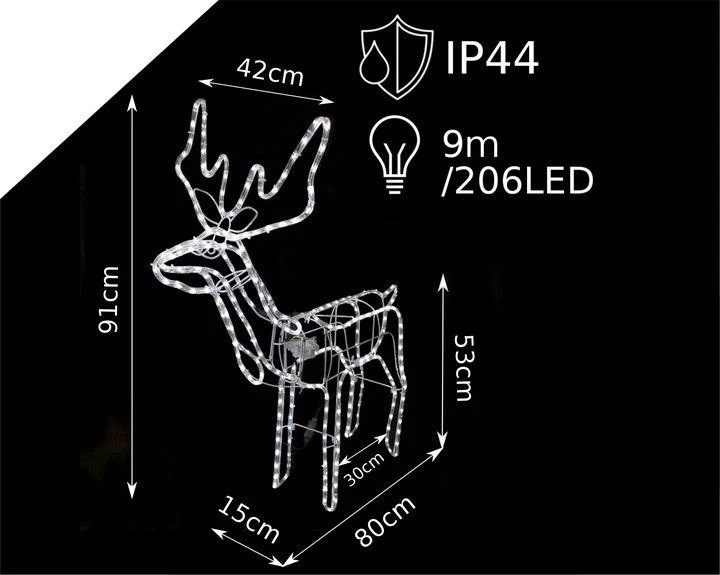 Світлодіодний Олень 300 вогників E25A декорація новорічна Б4819 Синій Київ - фото 3