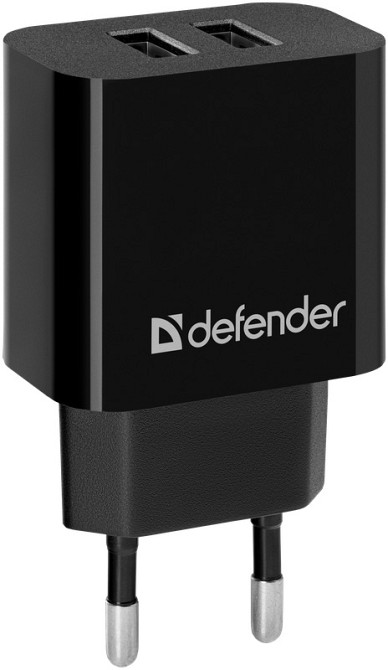 Зарядний пристрій 2xUSB 12W 2.1A UPC-21 +кабель microUSB, чорний Defender Винница - изображение 1