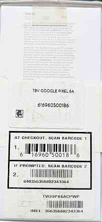 Google pixel 6a 6/128gb Black Новый! Київ