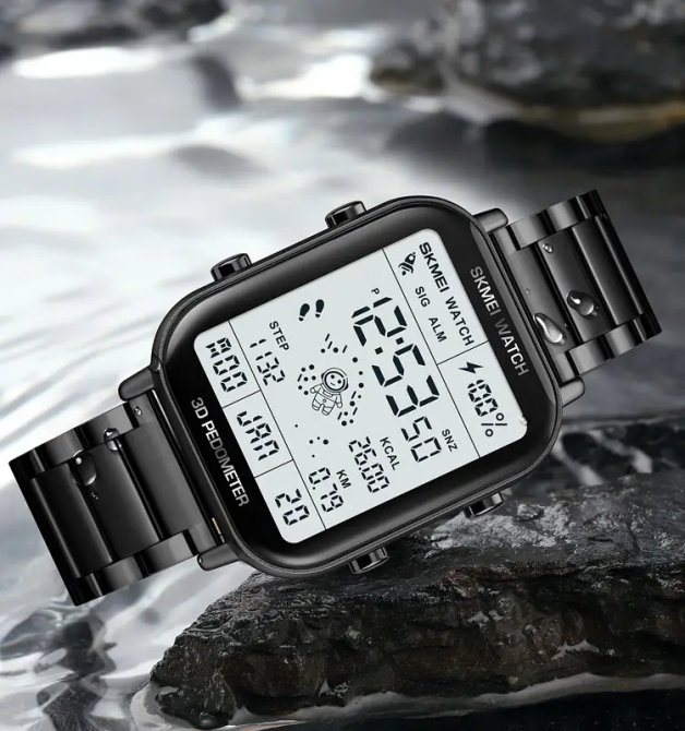 Чоловічий наручний годинник Skmei 1888 astronaut фітнес трекер (Чорний) Вінниця - фото 7