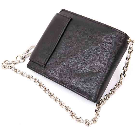 Портмоне унісекс з ланцюжком Vintage 20424 Чорне Київ