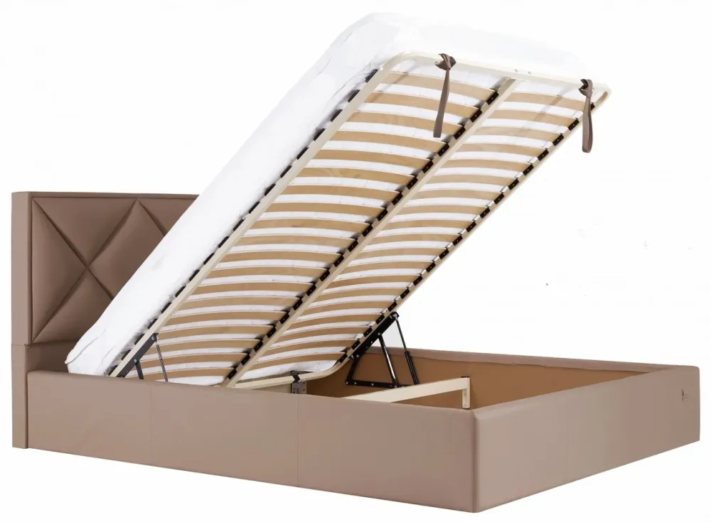 Кровать Двуспальная Leeds Comfort 180 х 190 см Fly 2213 С подъемным механизмом и нишей для белья Светло-коричневый Киев - изображение 7