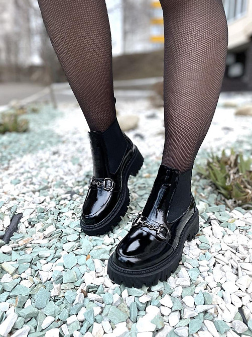 SOTHBY'S Жіночі черевики Sothby 's чорні шкіра лакована розмір 36-39 (M-1075) Коломия - фото 2