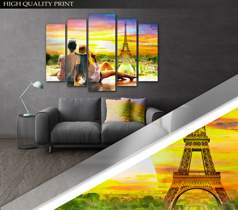 Модульна картина у вітальню / спальню Пара Париж Art-385_5 ( 80х118см ) Київ - фото 3