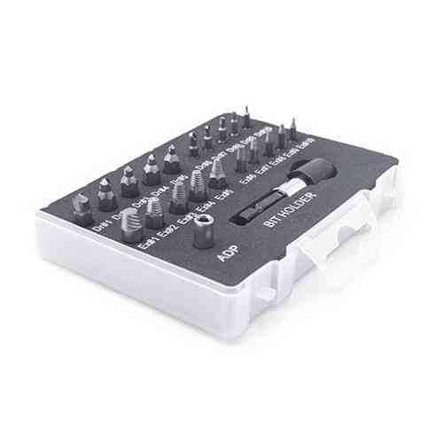 Набор экстракторов и сверл 20 шт из CrMo стали для удаления поврежденных болтов и винтов Киев