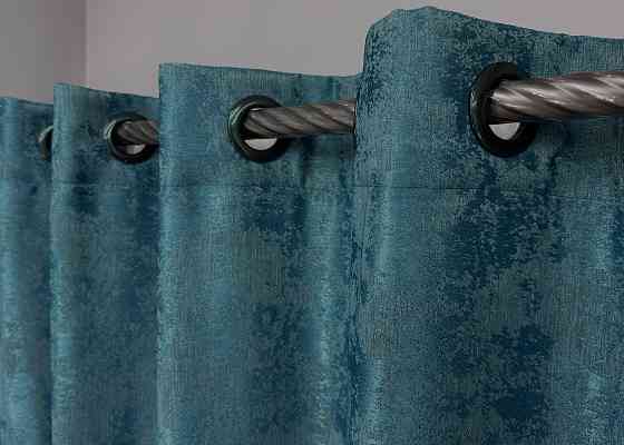 Комплект штор на люверсах VR-Textil Жаккард Sultan YL № 1546ш Лазурный 150х250 см 2 шт (37-0253) Киев