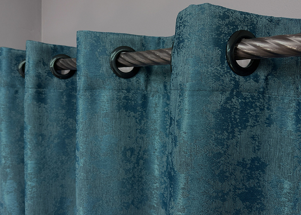 Комплект штор на люверсах VR-Textil Жакард Sultan YL № 1546ш Лазурний 150х250 см 2 шт (37-0253) Київ - фото 6