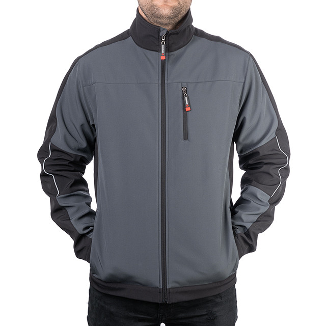 Куртка SOFTSHELL темно-сіро/чорна, тришарова, стрейч 300 GSM 100D, водо-/вітрозахист, 96% поліестер / 4% еластан, 3 кишені, XXXL Львів - фото 4