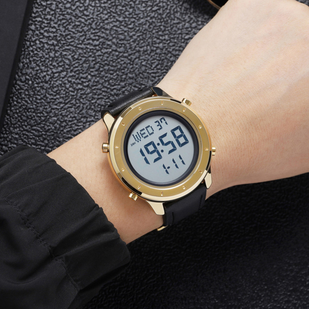 Skmei 1864LGDWT Gold-White Leather SBR Киев - изображение 3