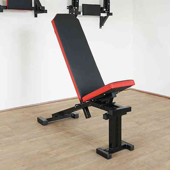 Скамья с отрицательным углом + Стойки со страховкой 40 на 40 мм Стойки, скамьи для жима и приседаний Киев