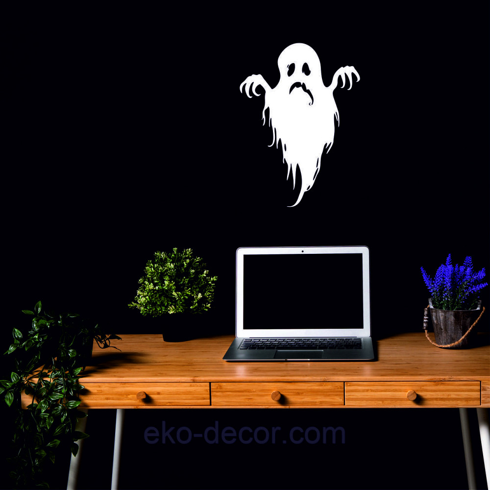 Декоративне настінне Панно «Привид», Декор на стіну 90*66 см, Білий Київ - фото 7