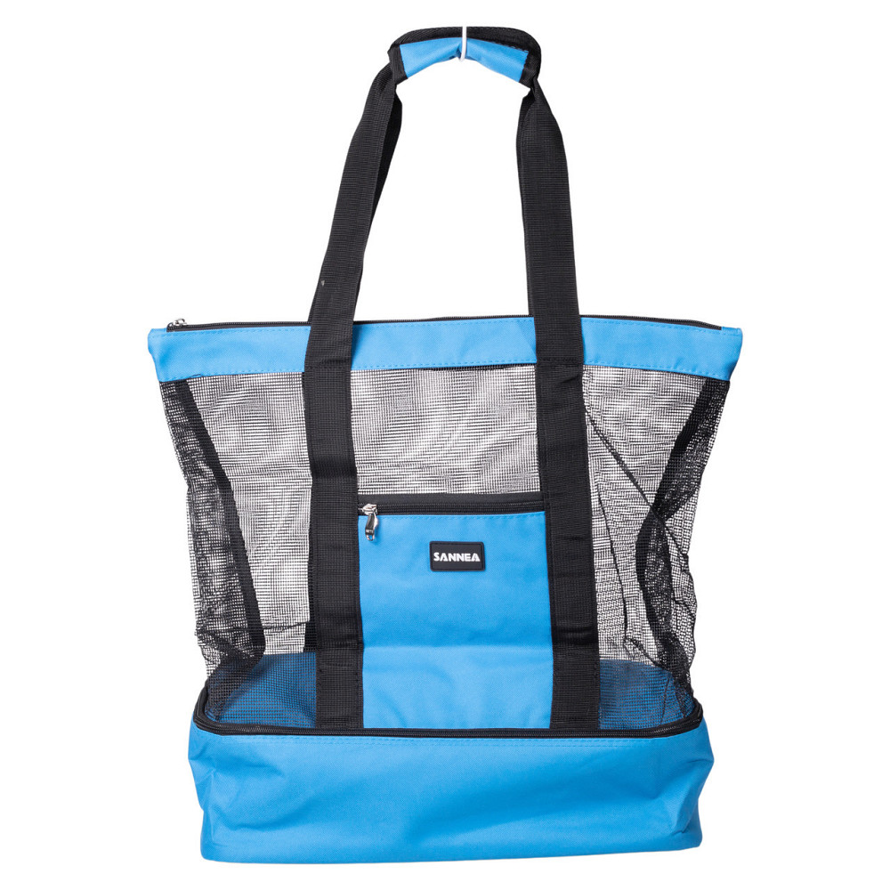 Пляжна сумка холодильник, термосумка на 2 відділення для природи та пікніка 47×15×48 (см) Блакитний HP-14-25BL Київ - фото 1