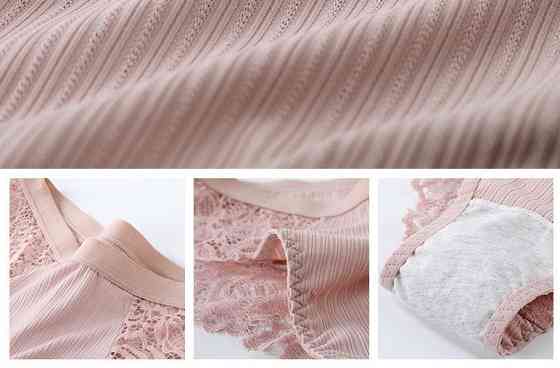 Трусы женские с кружевом 3 штуки 46 черный розовый хаки Киев