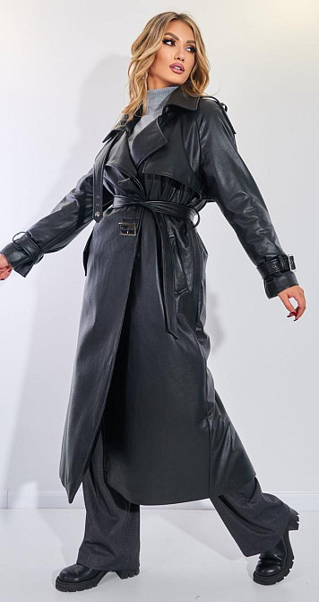 Плащ из эко кожи на замше (48) Киев - изображение 8