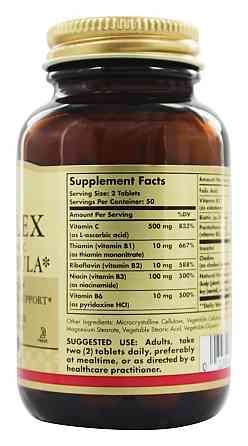 Вітаміни групи В Solgar B-Complex 100 таб Київ